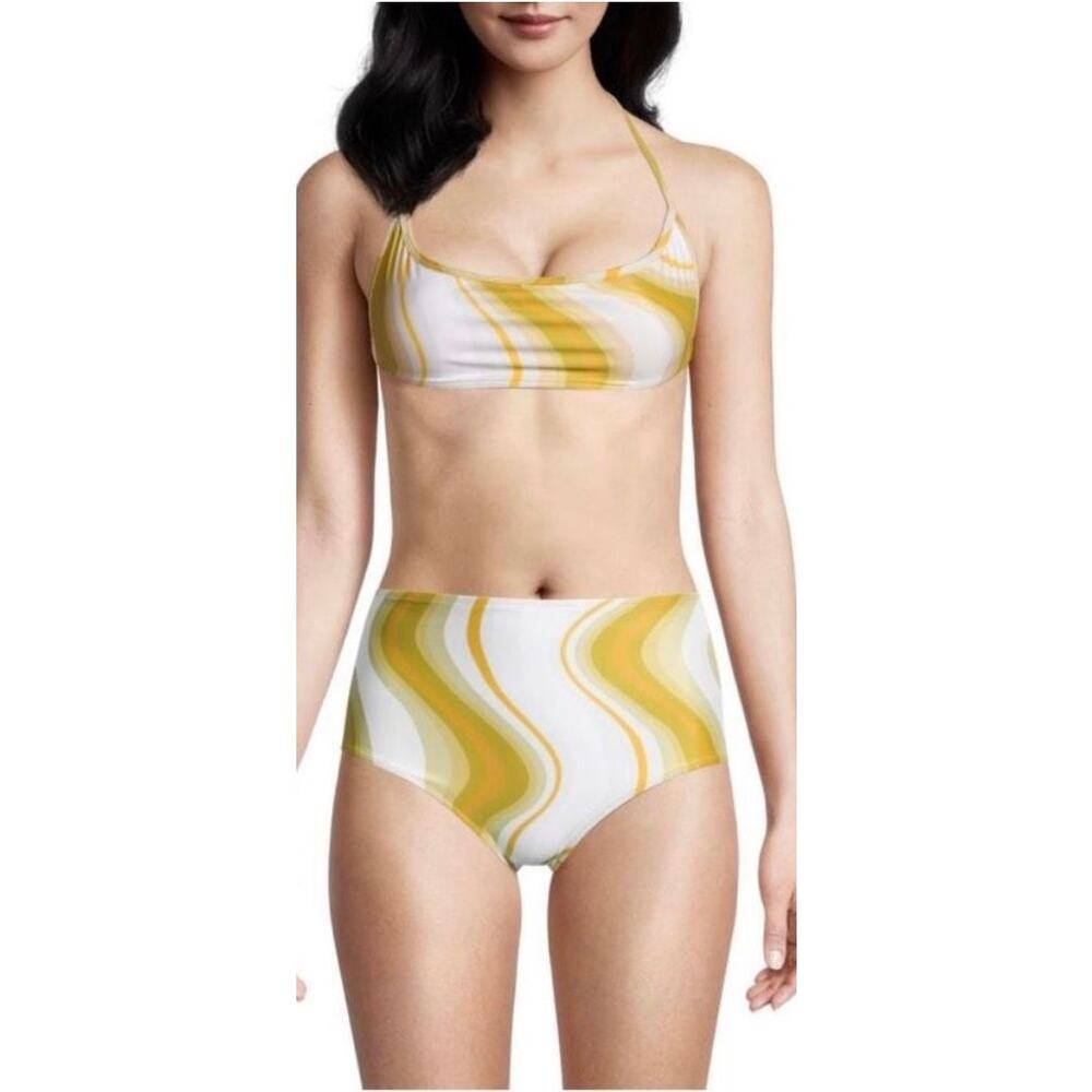 NWT FAITHFULL THE BRAND Bikini Set Isla Top Isle Bottom Talamanca Print Large 8